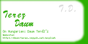 terez daum business card